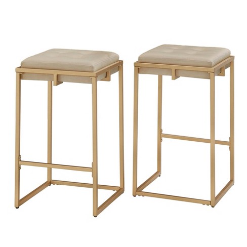 Gold backless 2025 counter stools