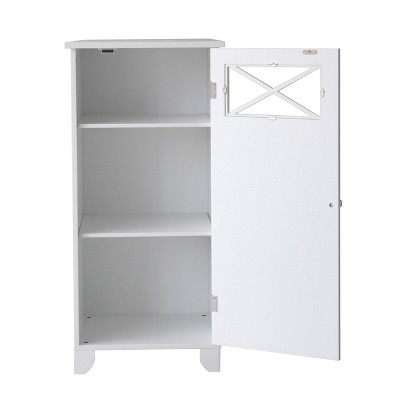 Dawson White Adjustable Shelf Elegant Floor Cabinet
