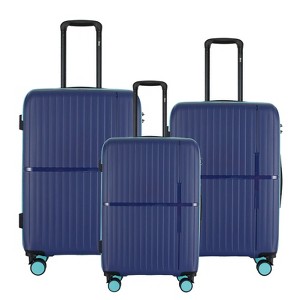 GALA 3-Piece Luggage Set – Polycarbonate Hardshell, Lightweight, 360° Dual Spinning Wheels, Combo Lock - 20", 24", 28" - 1 of 4