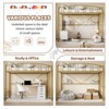 Loft Bed Twin Size, Heavy Duty Metal Loft Bed Frame with Arched Guardrail and Safety Ladder, Space-Saving, No Box Spring Needed - 4 of 4