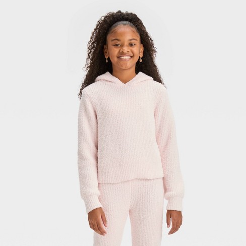 Girls' Boxy Cropped Zip-up Hoodie Sweatshirt - Art Class™ White Xxl : Target