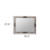 HomeRoots 28" Gray Framed Accent Mirror - 3 of 4