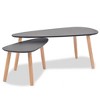 vidaXL Coffee Table Set 2 Pieces Solid Pinewood Black - 2 of 4