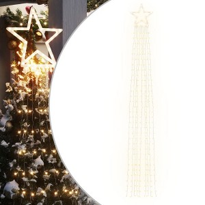 vidaXL Christmas Tree Light Transparent, Warm White Plastic Extra Long - 1 of 4