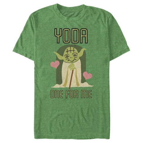 Men's Star Wars Valentine's Day Yoda One For Me T-shirt : Target