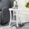 HomeStock Belmont Round End Table with Shelf Elegant Veneer Finish with Thick Apron and Bottom Storage for Modern Living Spaces - 2 of 4