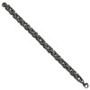 Black Bow Jewelry Mens 8.5mm Stainless Steel Antiqued Byzantine Chain Bracelet, 8.5 Inch - 2 of 4