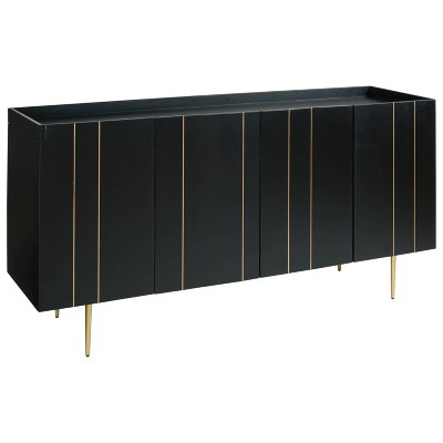 Brentburn Accent Cabinet Black/Gold - Signature Design by Ashley