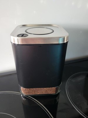 Kaffe Coffee Canister, Coffee Container Airtight, Glass Jar, 16oz 