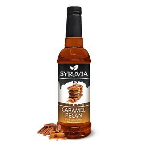 Syruvia Caramel Pecan Syrup - 25.4 fl oz. Premium Flavoring Syrup For Coffee - 1 of 4
