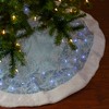 Northlight 48" LED Blue Iridescent Glittered Snowflakes Christmas Tree Skirt - 2 of 3