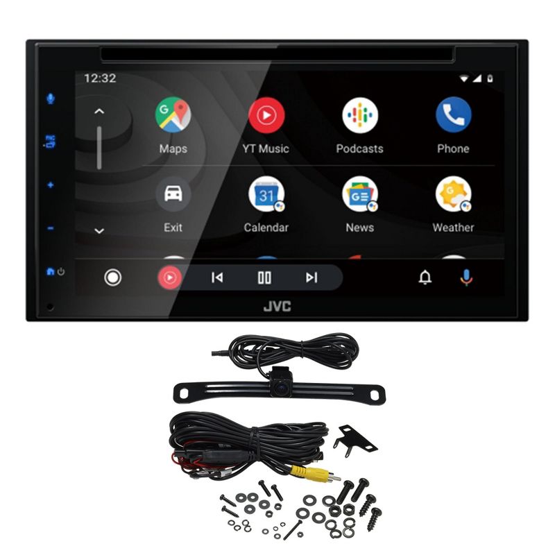 JVC KW-V66BT 6.8" Touchscreen Receiver Compatible with Apple CarPlay & Android Auto Bundled with Back Up Camera, 1 of 8