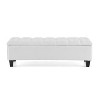 Sapphtopaz Modern Storage Bench Ottoman with Storage, Storage Organizer Ottoman Bench with Soild Frame for Entryway Bedroom - 3 of 4