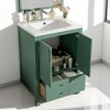 Mshliw 24 Inch Bathroom Vanity with Ceramic Sink Combo, Modern Freestanding Storage Cabinet with Silver Handles, Soft Closing Door and Drawer - 2 of 4