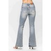 Women's Tinted Pin Tack Detail Flare Jean - Judy Blue - 3 of 4