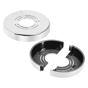 Unique Bargains Wall Split Flange Self-Adhesive Durable Cuttable Hole Design Faucet Escutcheons 2 Packs - 1 of 4