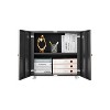 Printer Stand with Storage, Copier Printer Cabinet with 2 Doors Mobile Steel File Cabinet Rolling Storage Cabinet on Wheels for Home Office - 3 of 4