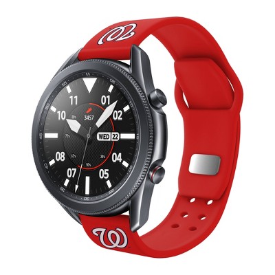 MLB Washington Nationals Samsung Watch Compatible Silicone Sports Band - 20mm