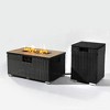Moda Furnishings 32" Propane Gas Fire Pit Table with Propane Tank Cover 2-Pieces, Rectangular Steel Fire Pit - 2 of 4