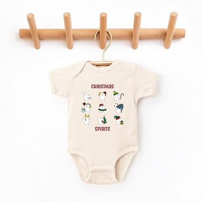 The Juniper Shop Christmas Spirits Red Words Baby Bodysuit