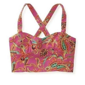 Aeropostale Womens Cropped Paisley Corset Tank Top - 1 of 1