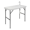 Portable Folding Table with Built-in Sink Faucet Fish Fillet Cutting Table Suitable for Cleaning Fish Vegetables Fruits - 2 of 4