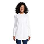 Lands' End Women's Cotton A-Line Long Sleeve Tunic Top