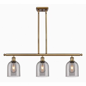 Bella - 3 Light Stem Hung Island In Industrial Style-10 Inches Tall and 36 Inches Wide - 1 of 1
