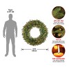 42" Prelit Norwood Fir Christmas Wreath White Lights - National Tree Company - 4 of 4