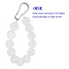Unique Bargains Stainless Steel Indoor Outdoor Durable Flag Pole Beaded Flagpole Retainer Ring 12 Beads 2 Pcs - 4 of 4