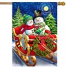 Dashing Through the Snow Winter House Flag 40" x 28" Briarwood Lane - image 2 of 4