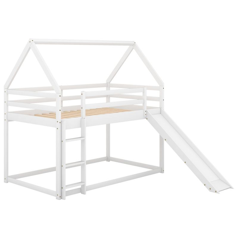 Twin over Twin House Bunk Bed with Slide and Ladder-ModernLuxe, 4 of 10