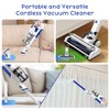 WHALL Stick Cordless Vacuum Cleaner with 2500mAh Battery, Rechargeable Cordless Vacuum for Home, Carpet, and Floor, 45-Minute Runtime - 4 of 4