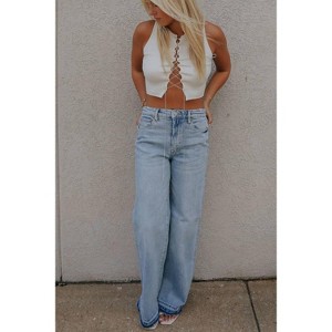 Women's the franklin wide leg jeans in warm celebration pant - BLANKNYC - 1 of 3