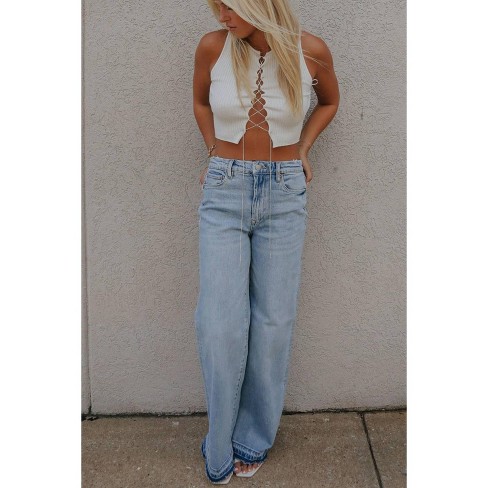 Women's the franklin wide leg jeans in warm celebration pant - BLANKNYC - image 1 of 3