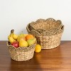 Solhome Isidore Water Hyacinth Woven Round Multi Use Kitchen and Bathroom Basket - 3 of 4