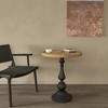 Wooden End Tables Retro Side Table French Country Accent Coffee Side Table Modern Small Round Tea Table - 2 of 4