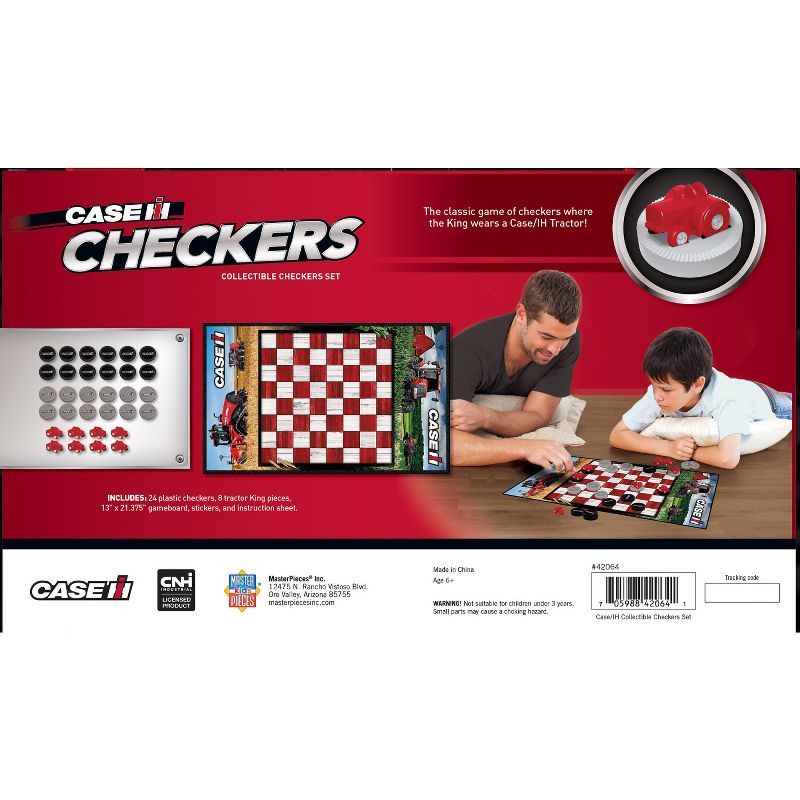 MasterPieces Officially licensed Case/Farmall Checkers Board Game for Families and Kids ages 6 and Up, 3 of 7