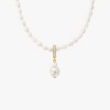 Bearfruit Jewelry Nacre Cultured Pearl Necklace with Teardrop Shaped Charm Pendant - 4 of 4