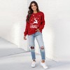 Christmas Pullover Sweatshirts for Women Crew Neck Long Sleeve Shirts for Christmas Reindeer Pattern Tops,Red(Crhistmas Deer) - XL - 4 of 4