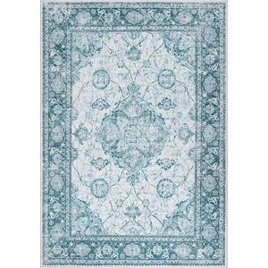 Area Rugs, Traditional Vintage Floral Printed, Washable Non-Slip Backing for Living Room, Soft Low Pile Floor - 1 of 1