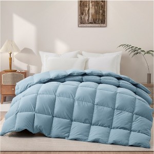 Peace Nest Light&All-Season Warmth White Goose Feather Down Comforter Duvet Dark Gray - 1 of 4