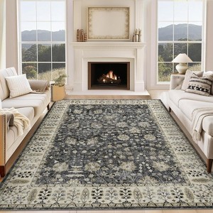 Fulvari Boho Bedroom Area Rug,Soft Vintage Washable Rugs for Living Room,Non Shedding Disdressed Floor Carpets for Home Decor Dining Room - 1 of 4