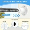 Tension Curtain Rod Long White Shower Curtain Rods No Drilling Outdoor Adjustable Spring Tension Rods 31 - 168 Inch - 3 of 4