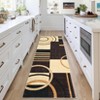 Indoor Modern Geometric Area Rugs Striped Abstract Low Pile Carpets for Living Room Bedroom Washable Non Slip Thin Soft Floor Carpet - 4 of 4