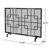 Dorothy Modern Single PanelIron Fire Screen Safety Screen Decorative Scroll Spark Guard Cover-Christopher Knight Home - 4 of 4