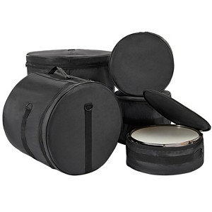 VEVOR 5-Piece Drum Bag Kit, Durable 1680D Oxford Material, Cushioned Cases with 1.5m Removable Shoulder Strap and Carry Handles, Black - 1 of 4