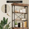Tall Bookshelf with Doors， Wood & Metal Bookshelf with Storage Cabinet,for Living Room, Home Office， - 4 of 4