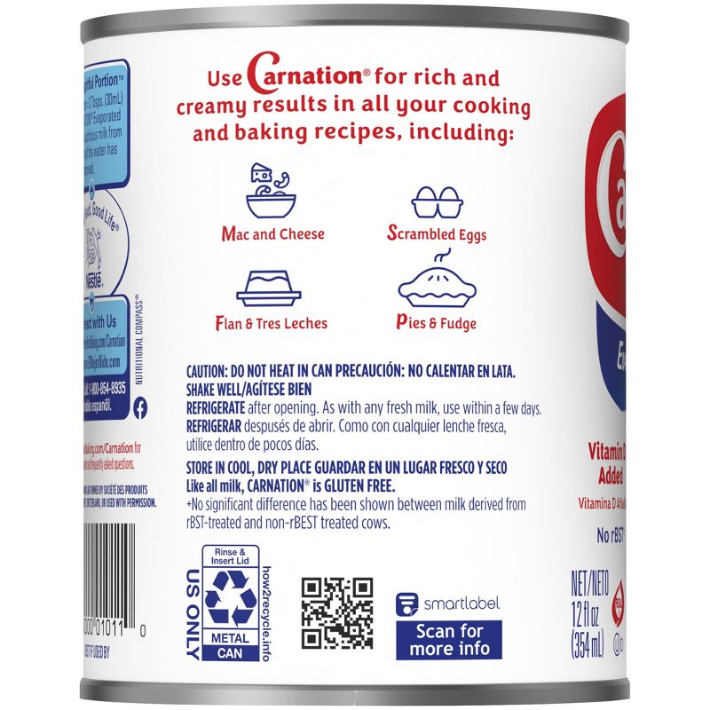 Nestle Carnation Gluten Free Evaporated Milk - 12 fl oz, 3 of 8