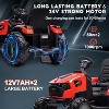 3-in-1 Ride On Tractor, 24V Ride On Car Toy Excavator & Bulldozer - Battery-Powered Electric Vehicle w/Trailer, Digger, Remote Control, LED Lights - 2 of 4